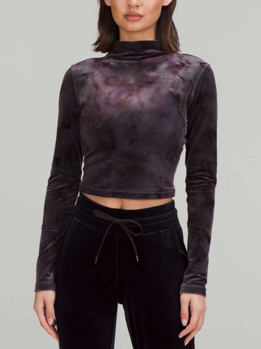 Lululemon All Aligned Mock Neck Long Sleeve Shirt (crushed velvet)